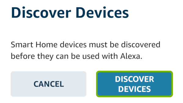 Discover Devices with Discover Devices highlighted.