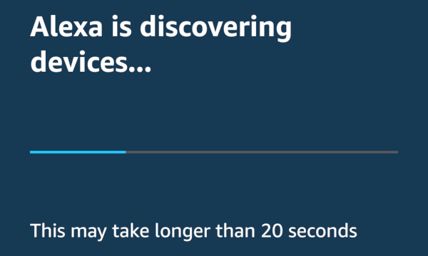 Alexa discovering Hue devices.