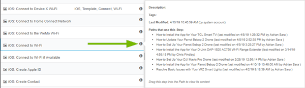 Step library info icon.