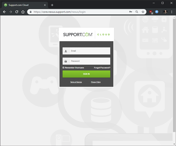 Cloud designer login page.