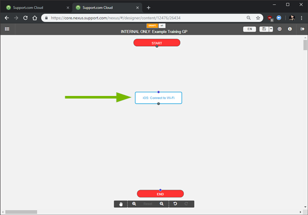 Guided path highlighting a single step.