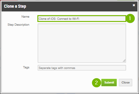 Clone a step prompt.