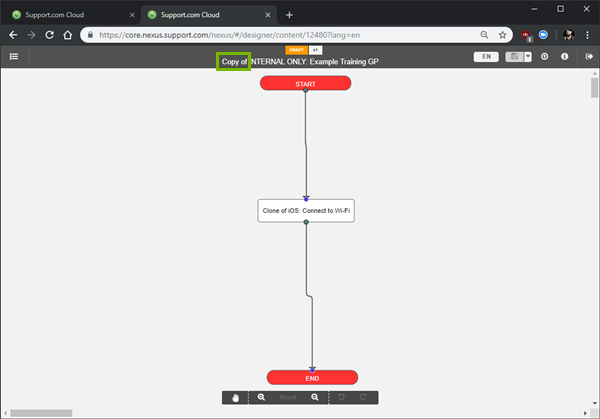 Newly copied GP opened.