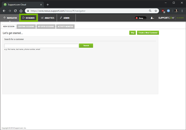 Cloud designer highlighting the designer tab.