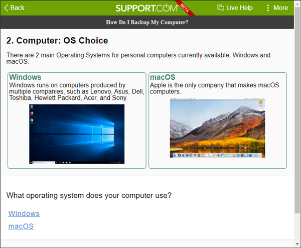 Decision point step example.
