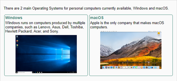 Computer OS choice step.