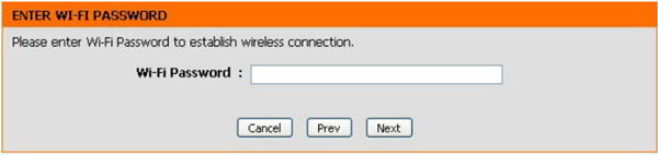 Entering wi-fi password