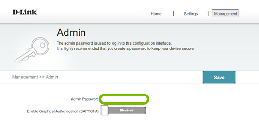 Password entry field highlighted in range extender web interface.