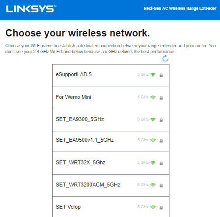 Select Wi-Fi connection