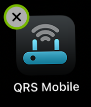 Removal option highlighted on mobile app icon.
