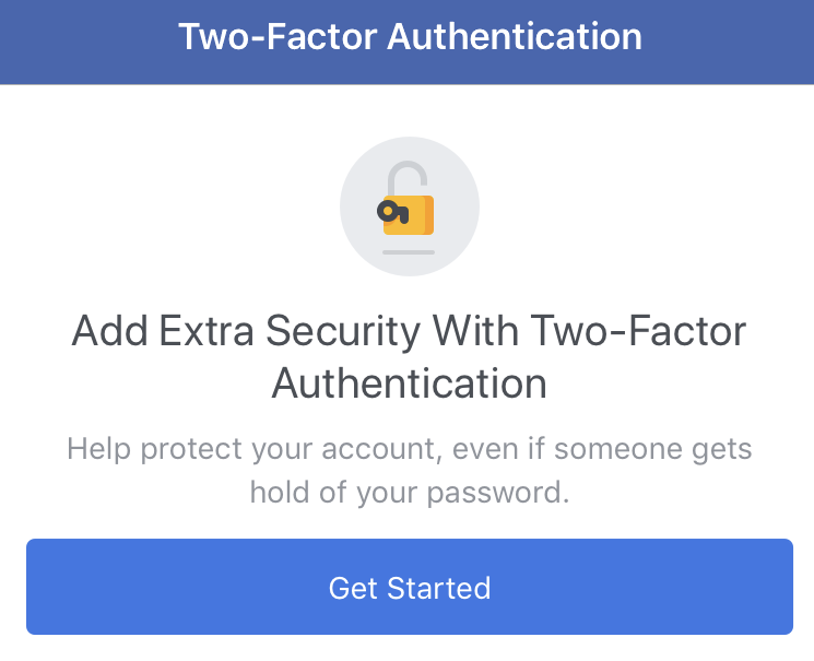 Two-factor authentication getting started image