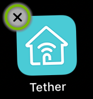 Removal option highlighted on mobile app icon.