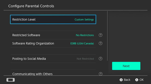 Custom settings