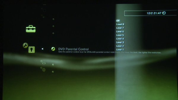 DVD Parental Control Levels