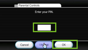 Entering your pin