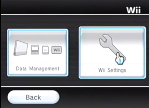 Wii system settings