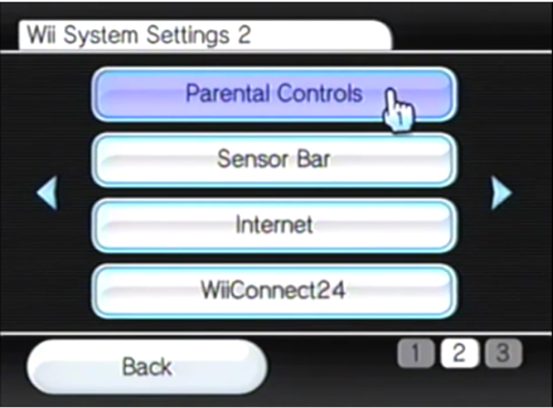 Parental control button
