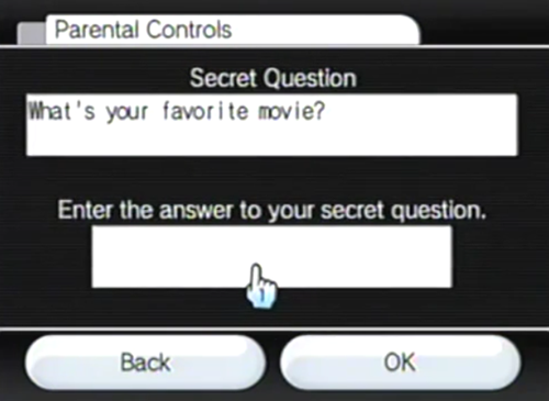 Answering your secret question