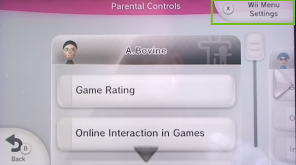 Wii Menu settings