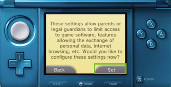 Setting parental controls