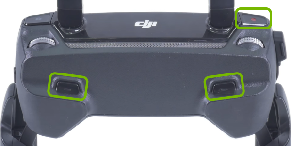 Linking buttons highlighted on remote control.