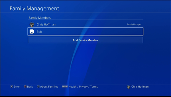 Selecting an account