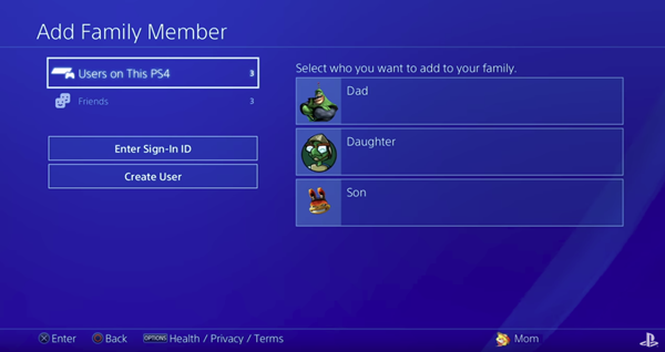 Choosing to use already added accounts