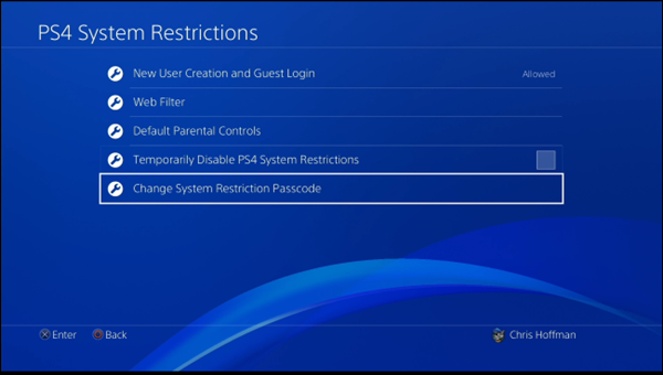 Changing the system passcode