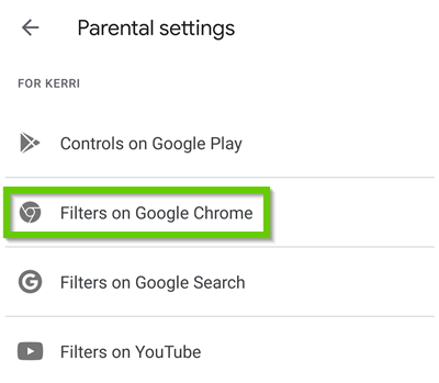 filters on google chrome