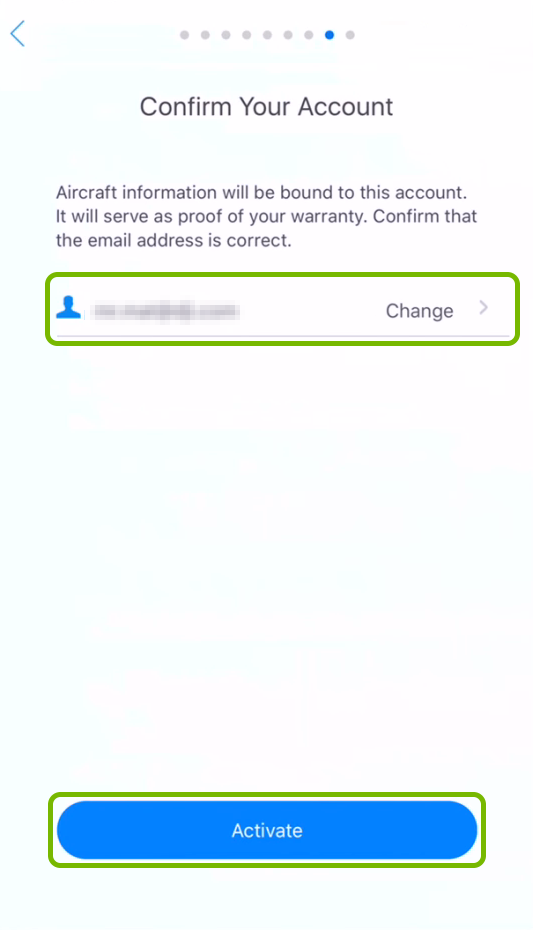 Email entry field and Activate button highlighted in activation step.