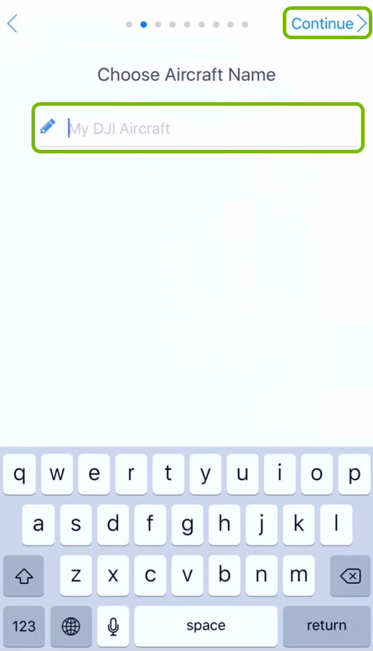 Name entry field and Continue option highlighted in activation step.