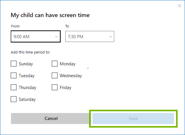 Schedule multiple days at once with save highlighted