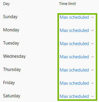 Max Scheduled