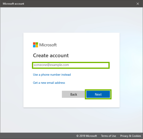 Username field highlighted