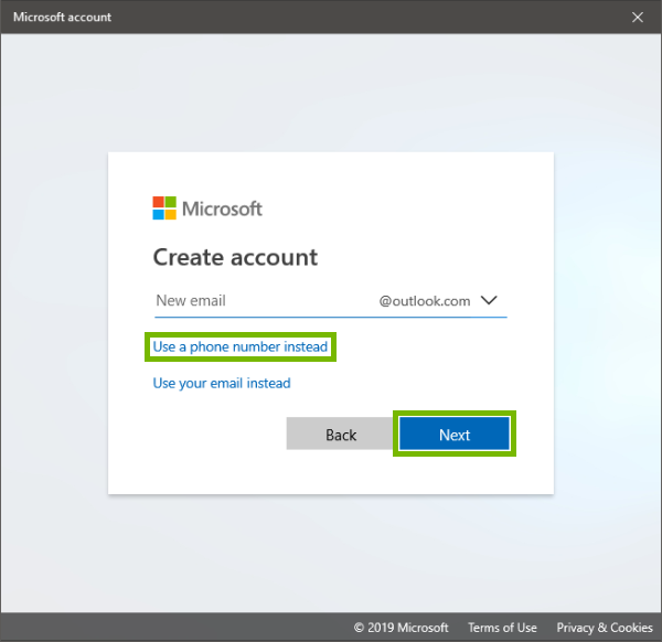 Use a phone number instead