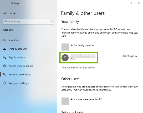 Family member highlighted