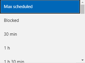 Amount of allowed time