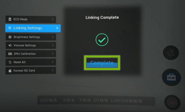 Complete option highlighted within googles menu user interface.