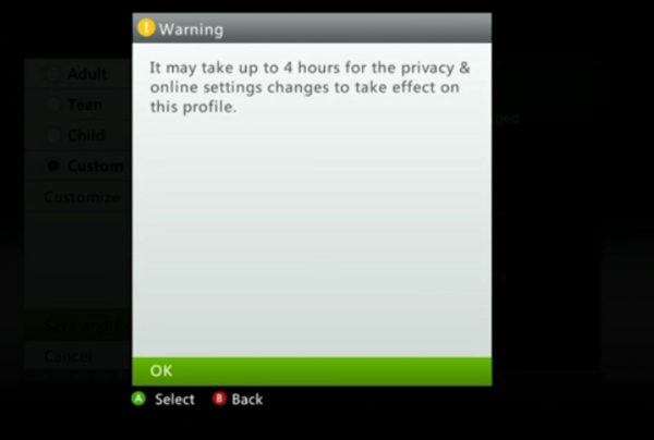 Warning about the time frame