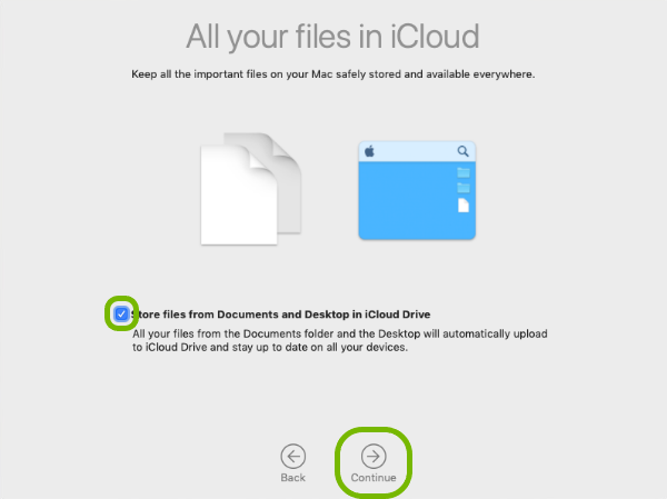 Wi-Fi Network selection screen with list of available networks and the Continue button highlighted