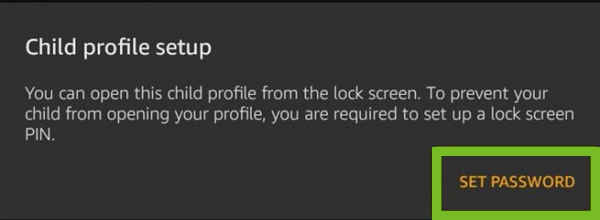 Setting up a password