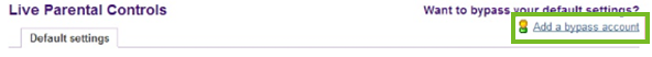 Add a bypass account link