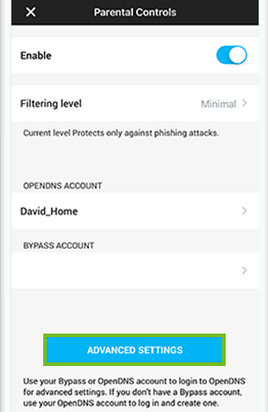 Netgear advanced settings