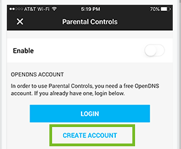 Create an OpenDNS account
