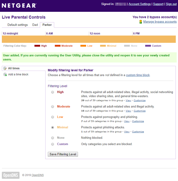 Bypass account filtering level list.