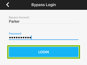 Bypass account login screen highlighting the login button.