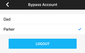 Bypass account list.