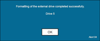 Formatting completed
