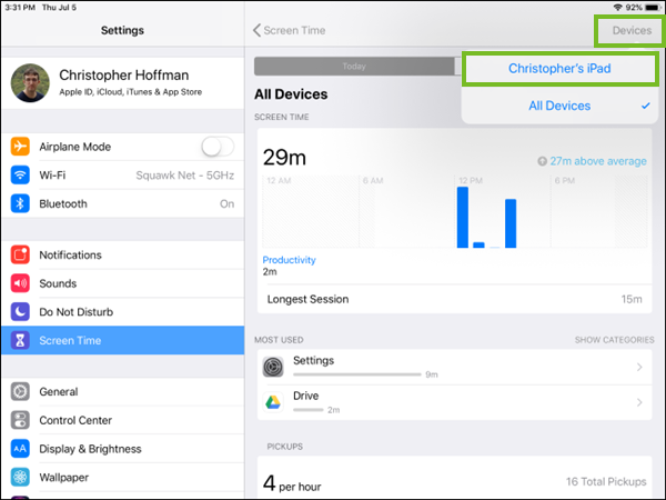 Multiple devices being viewed
