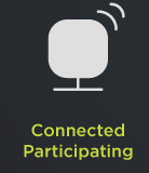 Connected and participating icon
